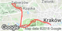 Track GPS Lasek Wolski i Grzybowska - nocą